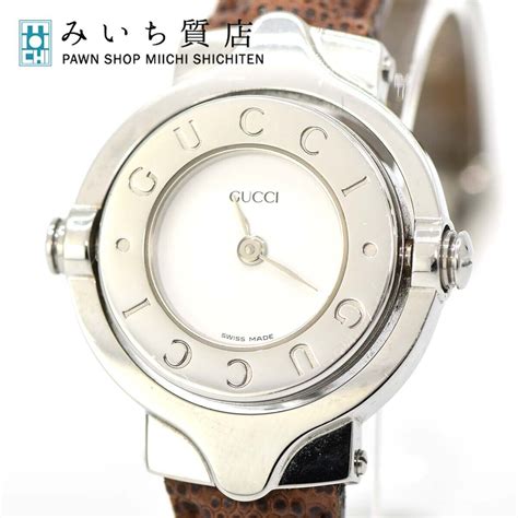 gucci 6600l|GUCCI 6600L Watch Turn Face Bangle Womens White Dial .